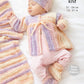 Knitting Pattern 6029 - Cardigan, Matinee Coat, Hat, Booties & Blanket Knitted in Cutie Pie DK