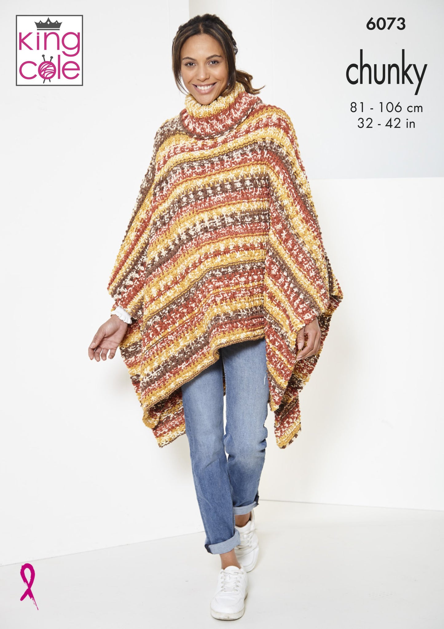 Knitting Pattern 6073 - Cardigan & Poncho Knitted in Nordic Chunky