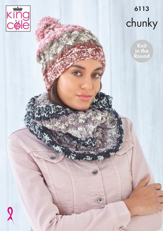 Knitting Pattern 6113 - Accessories Knitted in Nordic Chunky