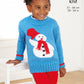 Knitting Pattern 6147 - Snowman Sweaters Knitted in Glitz DK