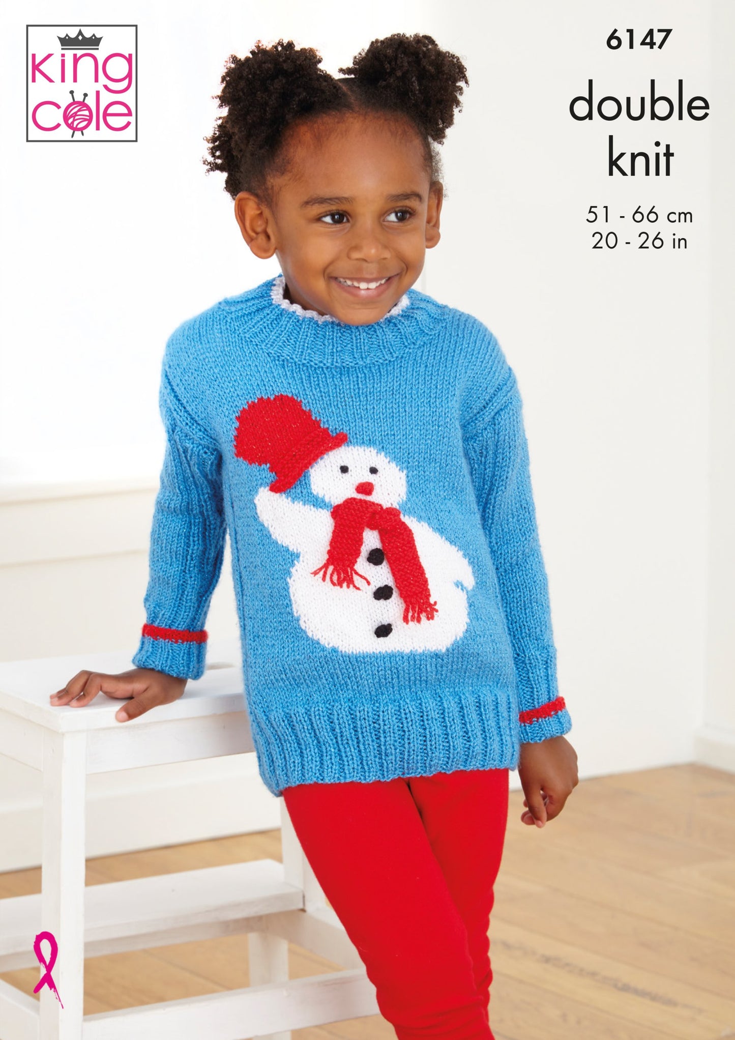 Knitting Pattern 6147 - Snowman Sweaters Knitted in Glitz DK