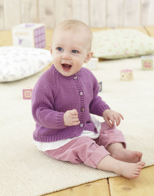 Knitting Pattern 4846 - Baby Classic Cardigan in No 1 DK