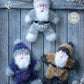 Knitting Pattern 9031 - Santas Knitted with Tinsel Chunky & Big Value DK