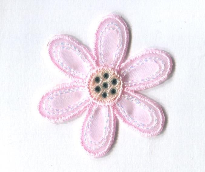 IRON ON MOTIF - FLOWER - Pink