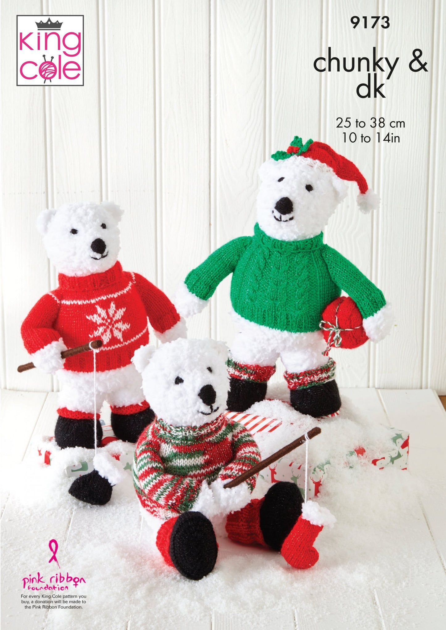 Knitting Pattern 9173 - Polar Bears: Knitted in King Cole Cuddles Chun ...
