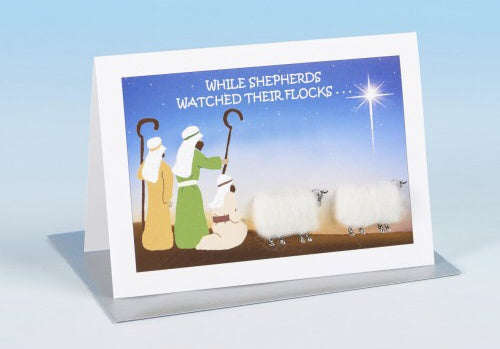 CHRISTMAS CARD - WHILE SHEPHERDS WATCHED THEIR FLOCKS