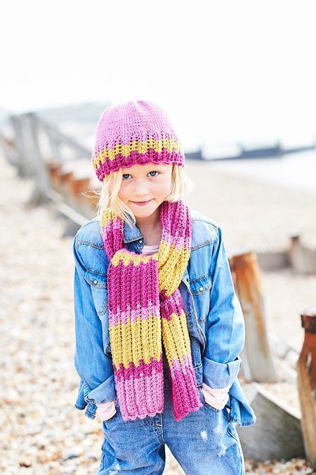 Knitting Pattern 9706 - Children's Cardigan, Scarf and Hat in Bellissima DK