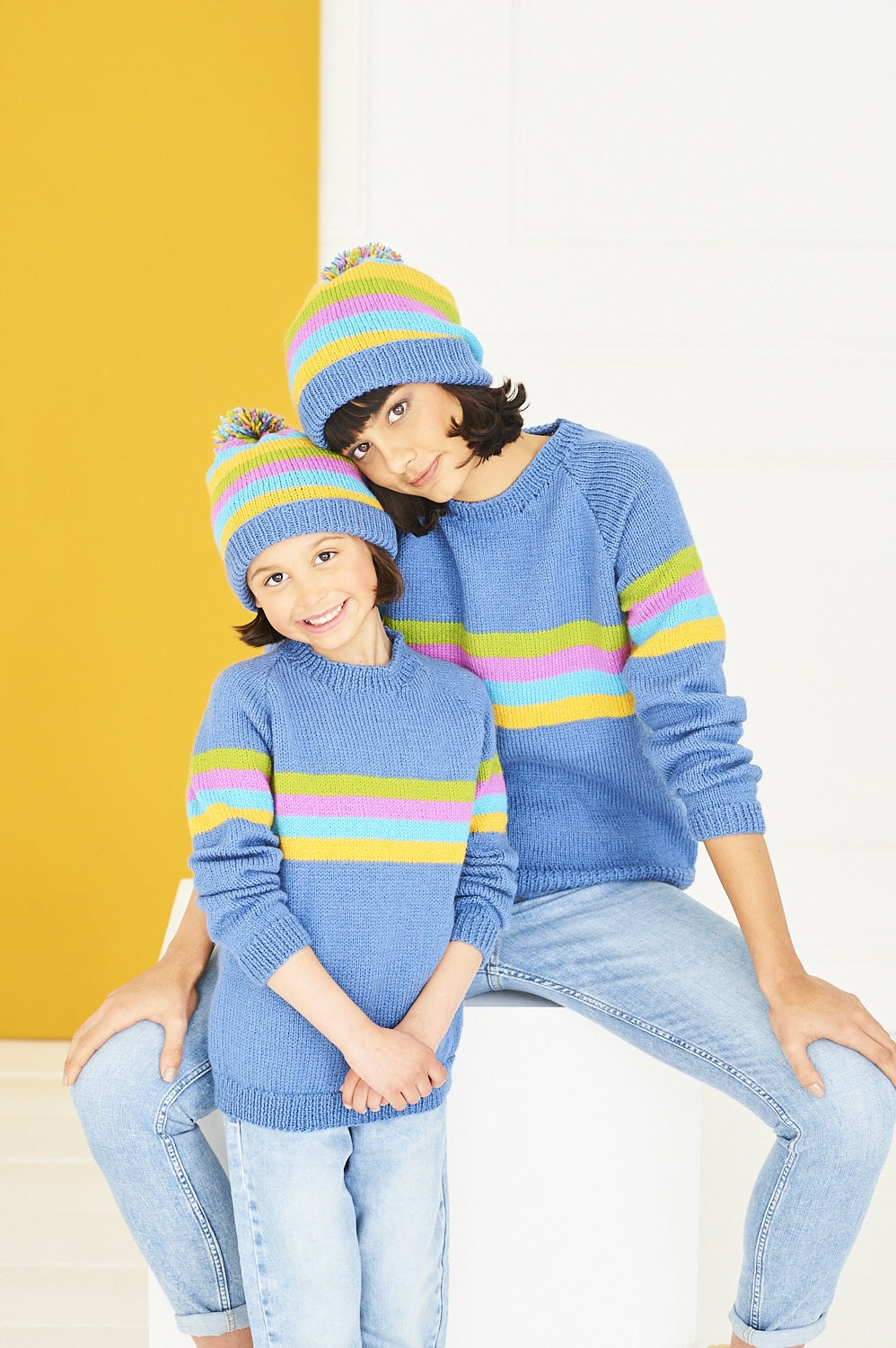 Knitting Pattern 9762 - Sweaters and Hats in Special DK