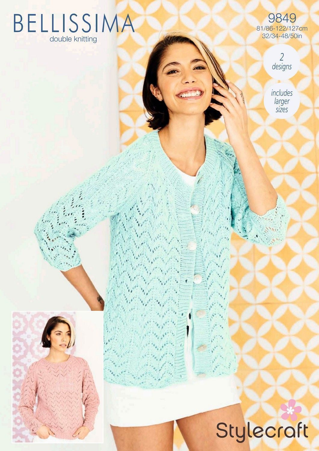 Knitting Pattern 9849 - Cardigan and Top