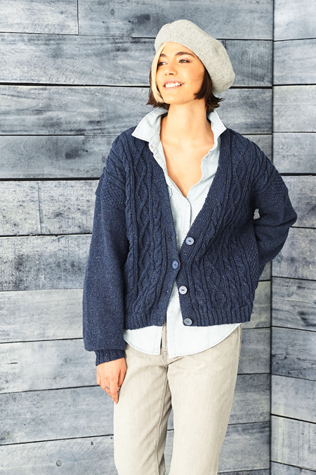 Knitting Pattern 9856 - Round & V Neck Cardigans in ReCreate DK