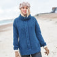 Knitting Pattern 9863 - Round & Polo Neck Sweaters in Highland Heathers DK
