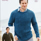 Knitting Pattern 9867 - Highland Heathers DK Round & V Neck Sweaters