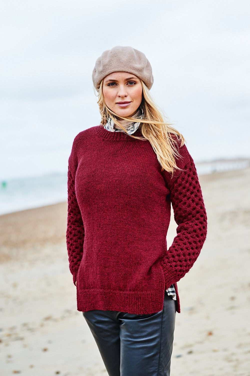 Knitting Pattern 9873 - Sweaters in Highland Heathers Aran