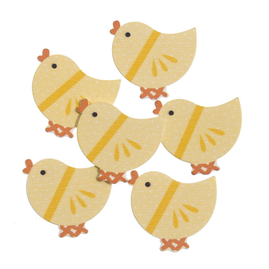 CRAFT EMBELLISHMENTS - YELLOW CHICKS - Pack of 6