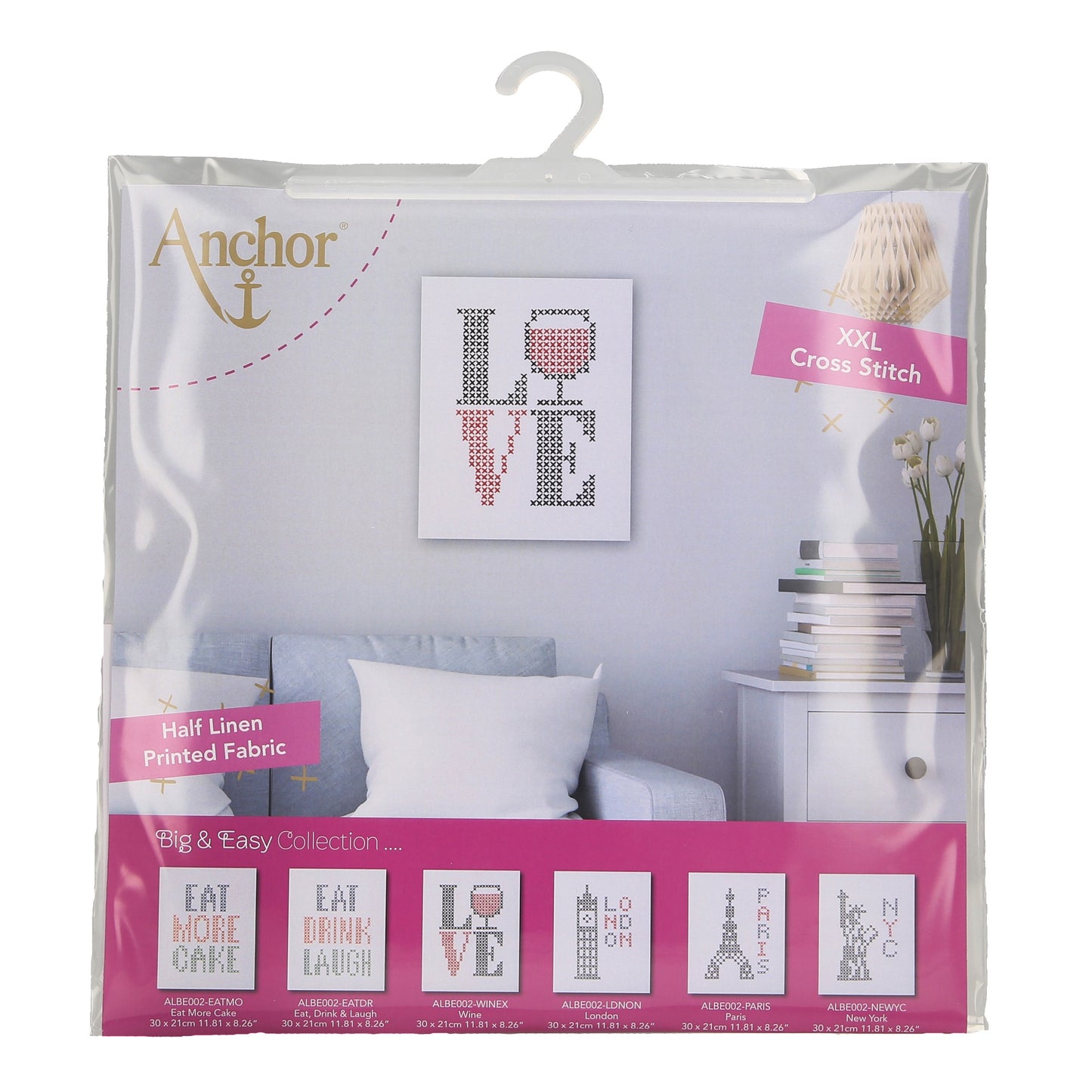 COUNTED CROSS STITCH KIT - BIG & EASY - WINE