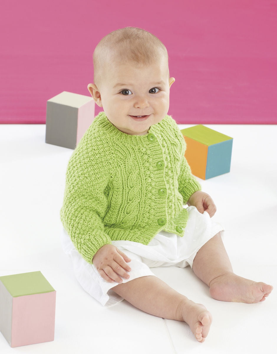 Knitting Pattern 4876 - Baby & Young Childrens Cardigan - Snuggly DK