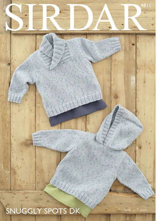 Knitting Pattern 4811 - Sweaters in Snuggly Spots DK