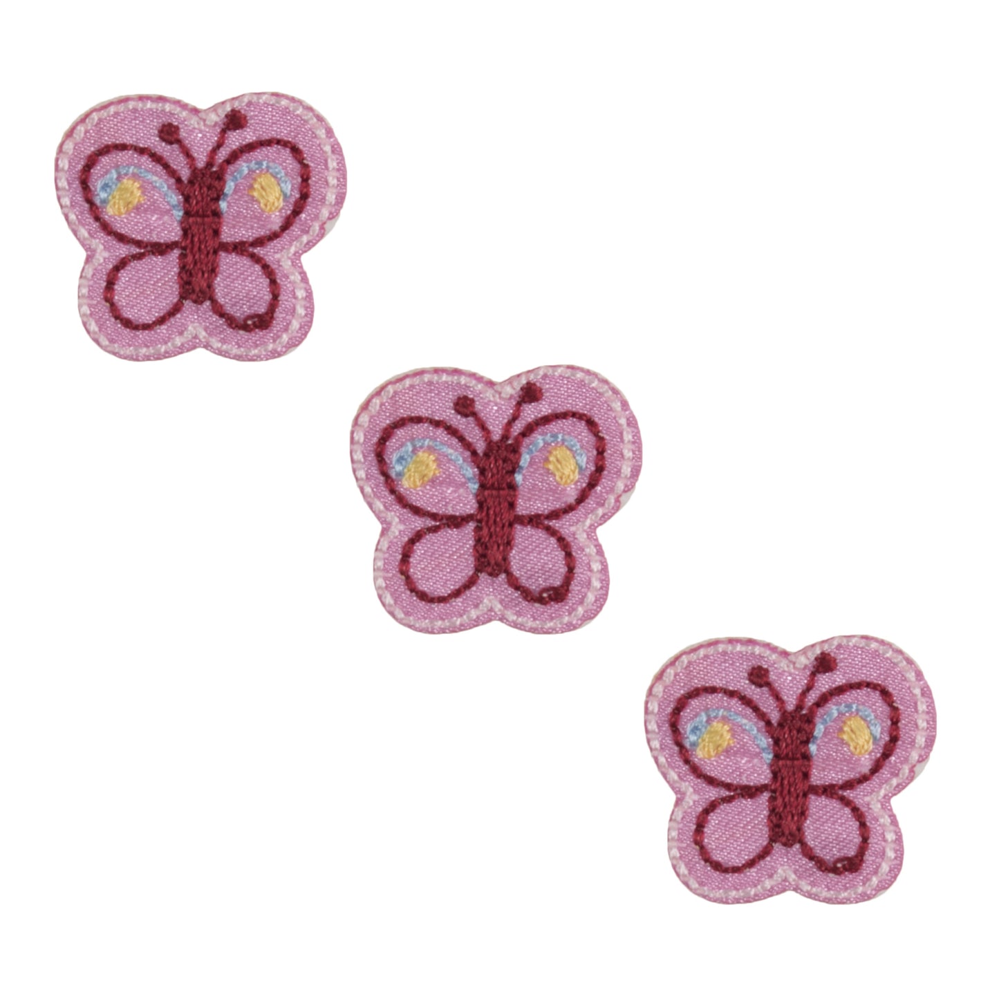 IRON ON MOTIF - Three Pink Butterflies