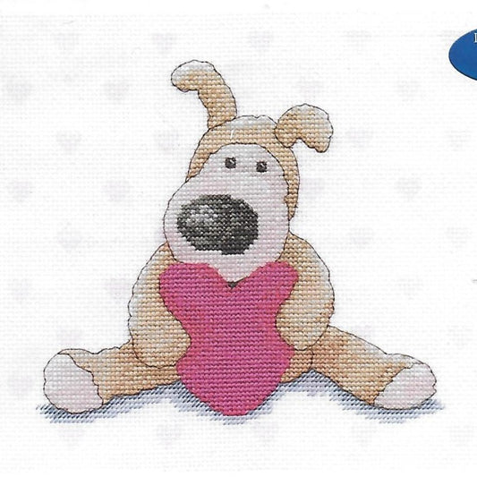 COUNTED CROSS STITCH KIT - BOOFLE - MADE WITH 100% LOVE AND CUDDLES