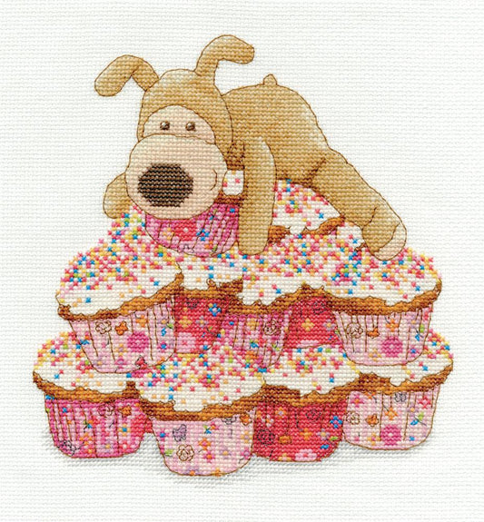 COUNTED CROSS STITCH KIT - BOOFLE - CUPCAKES