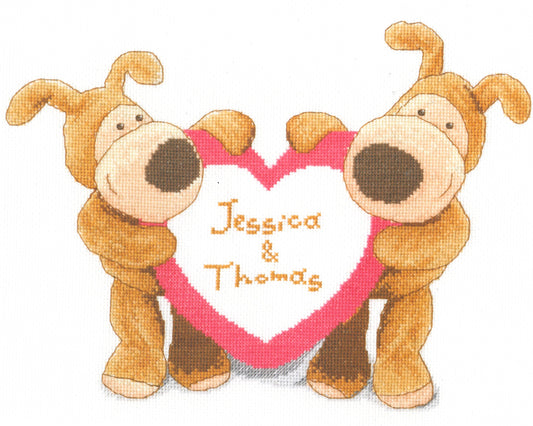 COUNTED CROSS STITCH - BOOFLE - LOVE HEART SAMPLER