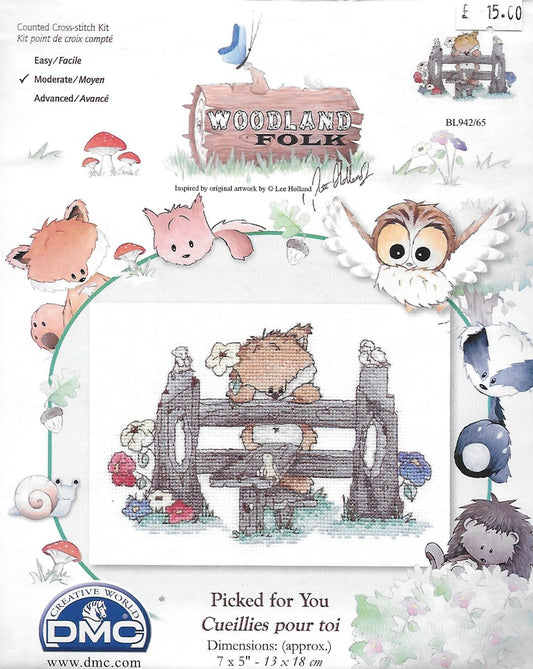 COUNTED CROSS STITCH KIT - WOODLAND FOLK - PICKED FOR YOU