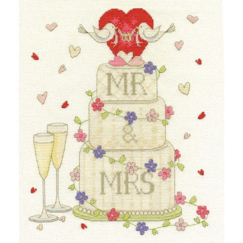 COUNTED CROSS STITCH KIT - WEDDING CONGRATULATIONS