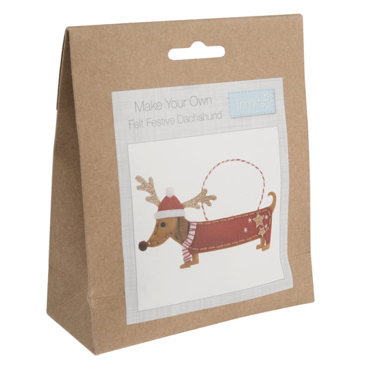 FELT KIT - Christmas - Festive Daschund