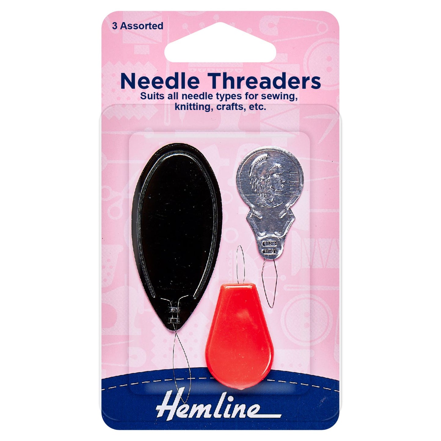 NEEDLE THREADERS- ASSORTED -PACK OF 3