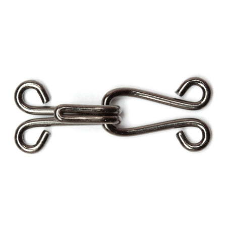 HOOKS AND EYES - BLACK - EXTRA LARGE