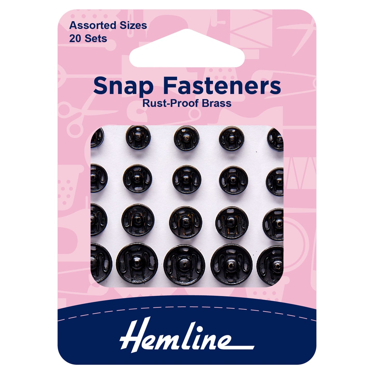 SNAP FASTENERS - Pack of 20 - Assorted Sizes