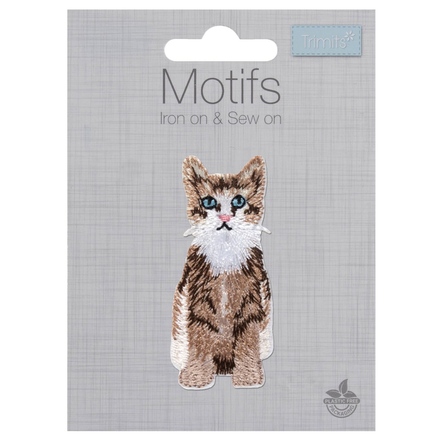 IRON ON & SEW ON MOTIF - LONG HAIRED CAT