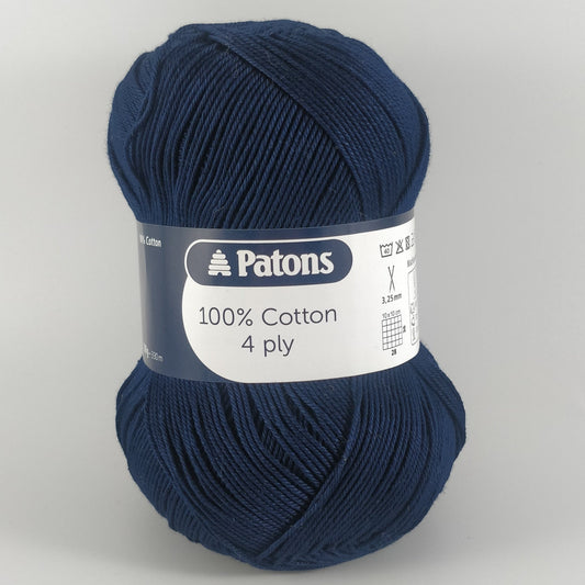 COTTON 4 PLY 100g  - More colours available