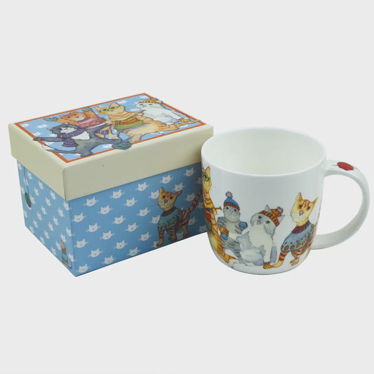 KITTENS IN MITTENS - Bone China Mug - With Gift Box