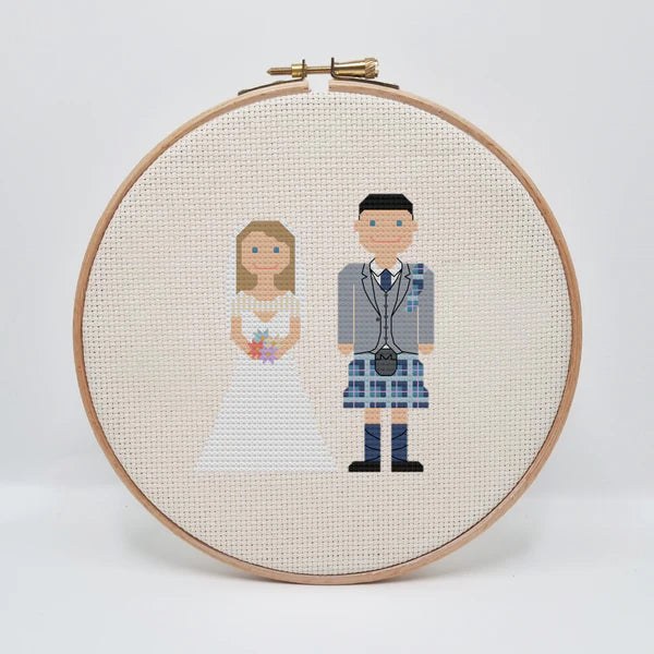 CROSS STITCH KIT - THE WEDDING EDITION - CUSTOMISABLE CHARACTERS