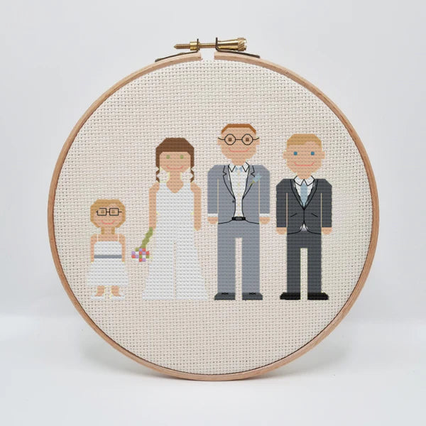 CROSS STITCH KIT - THE WEDDING EDITION - CUSTOMISABLE CHARACTERS