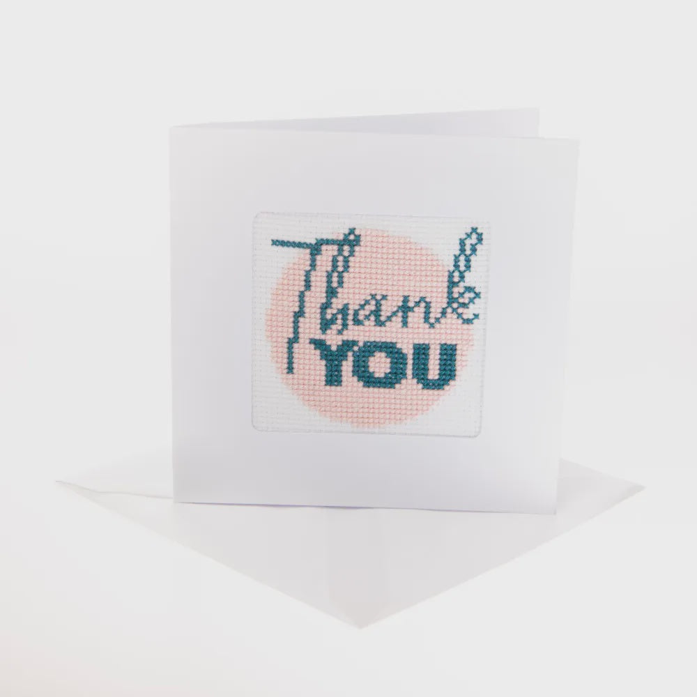 Mini Cross Stitch - CARD KIT (With Envelope) - THANK YOU