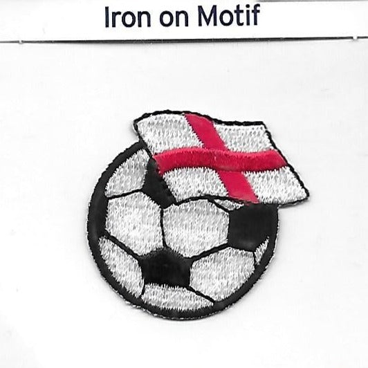 IRON ON MOTIF - Football/England Flag