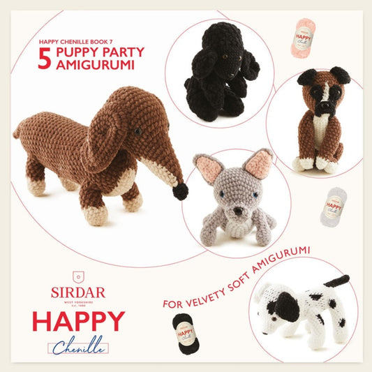 HAPPY CHENILLE - PUPPY PARTY - Pattern Book 7