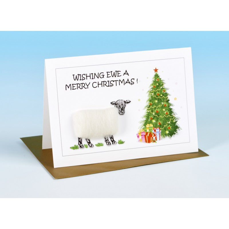 CHRISTMAS CARD - WISHING EWE A MERRY CHRISTMAS