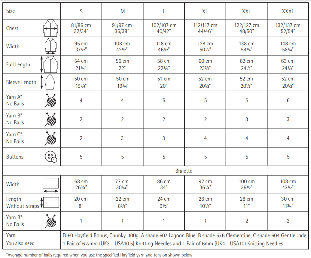 PDF - Knitting Pattern 10603 - BUBBLE CARDIGAN AND BRALETTE IN HAYFIELD BONUS CHUNKY