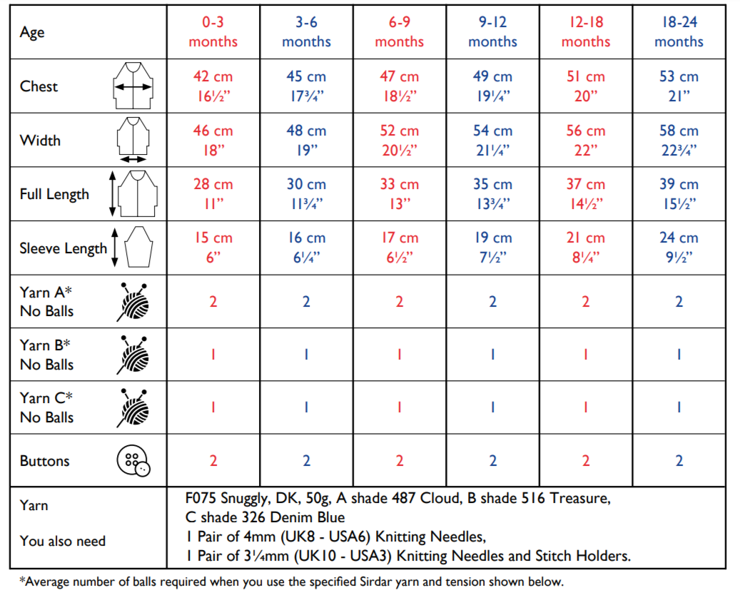 PDF - Knitting Pattern 5489 - BABY COLOUR BLOCK HOODIE IN SNUGGLY DK