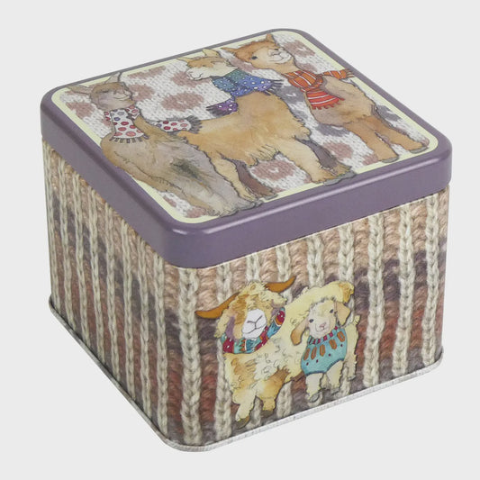 ALPACAS & FRIENDS - Small Square Tin