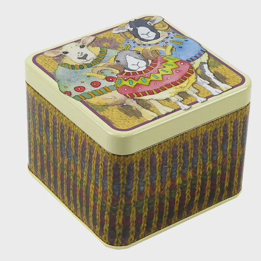SHEEP IN SWEATERS - Small Square Tin