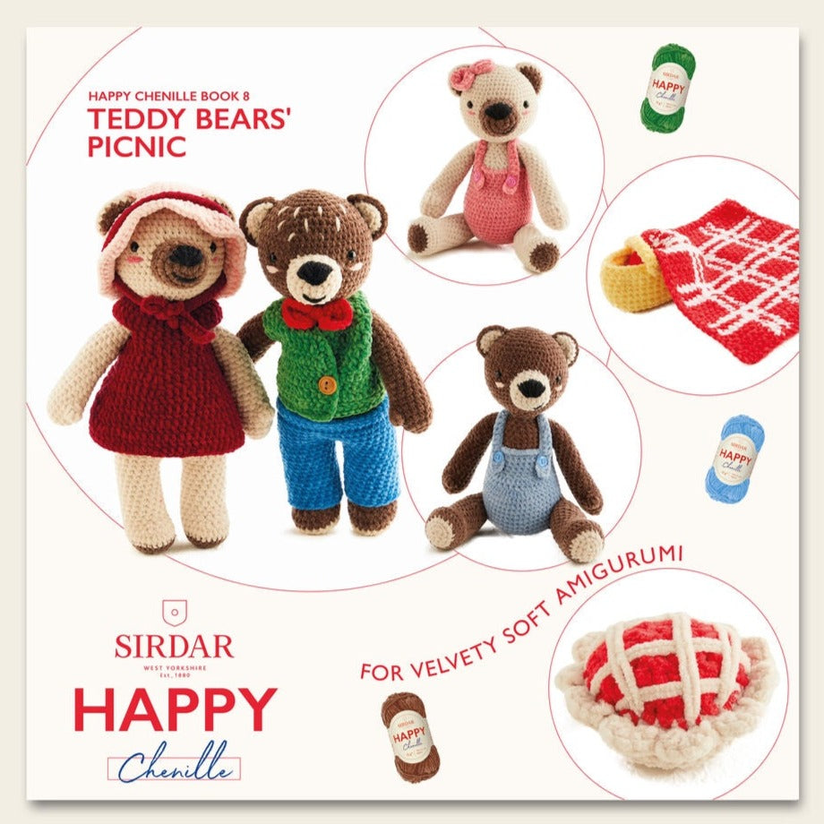 HAPPY CHENILLE - TEDDY BEARS PICNIC - Pattern Book 8