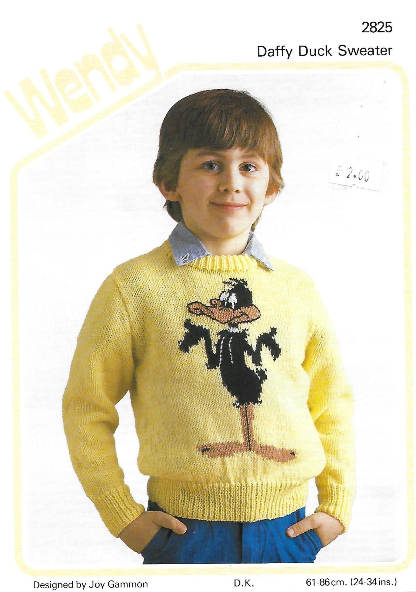 PDF - Knitting Pattern 2825 - Daffy Duck Jumper