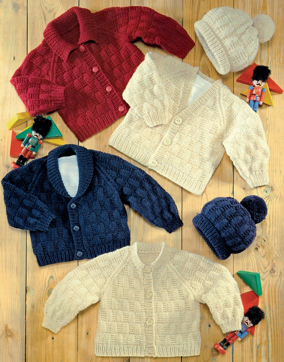 Knitting Pattern 3956 - BABY CARDIGANS IN DOUBLE KNIT