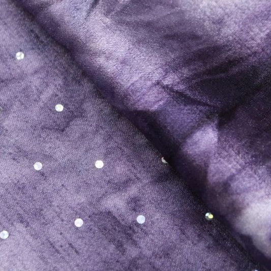 POLYESTER TIE DYE SEQUINS CREPE FABRIC