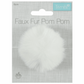 FAUX FUR POM POM - 1 PIECE - 6cm WHITE