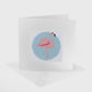 Mini Cross Stitch - CARD KIT (With Envelope) - FLAMINGO